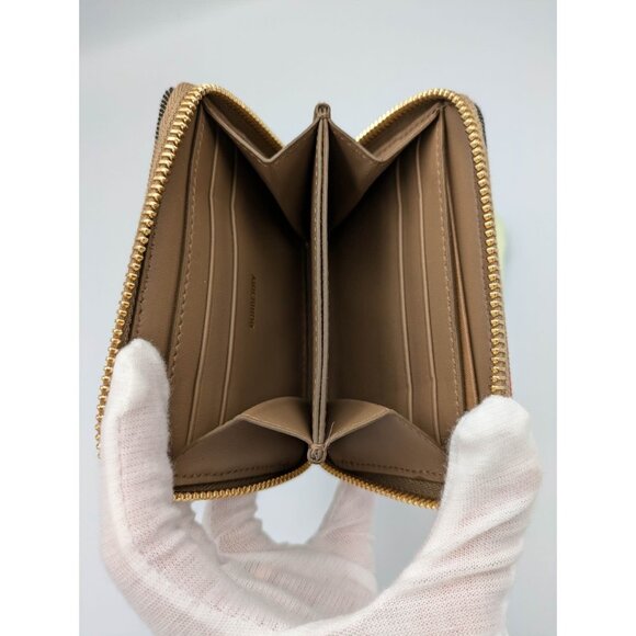 Burberry MN Zip Around Check Canvas Coin Wallet Pale Cameo 8084527 - Picture 8 of 11